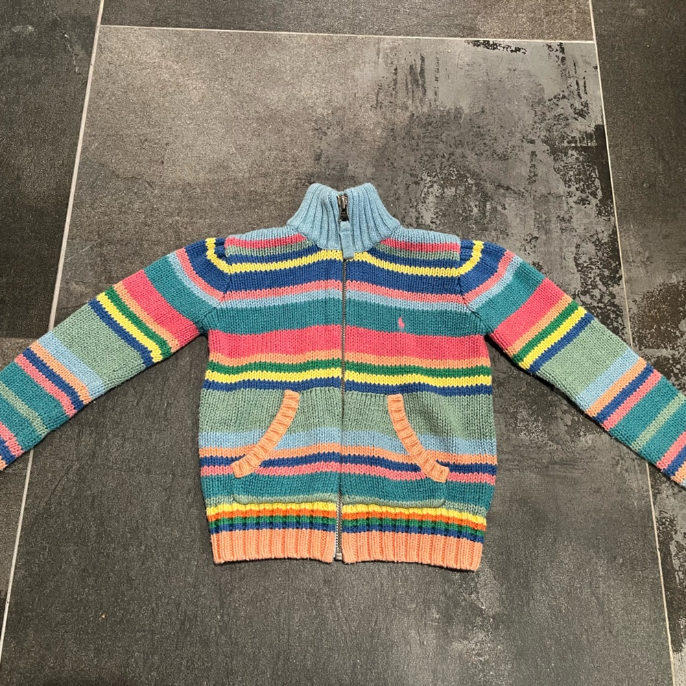 Striped Zip-up Ralph Lauren Sweater